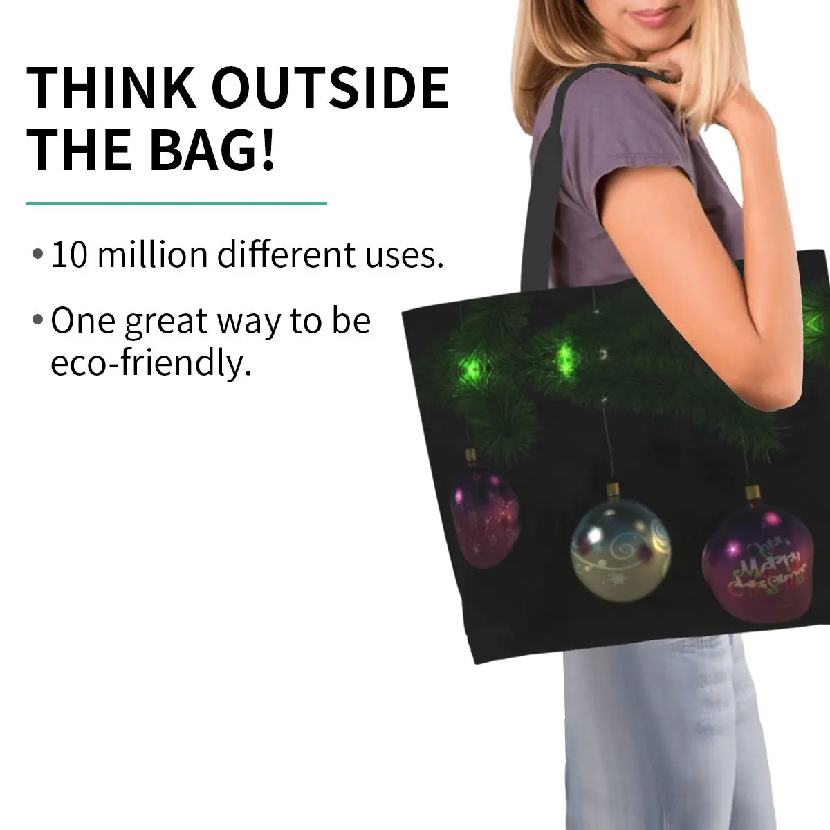 

Рождественская сумка через плечо с 3d изображением ветки ихты