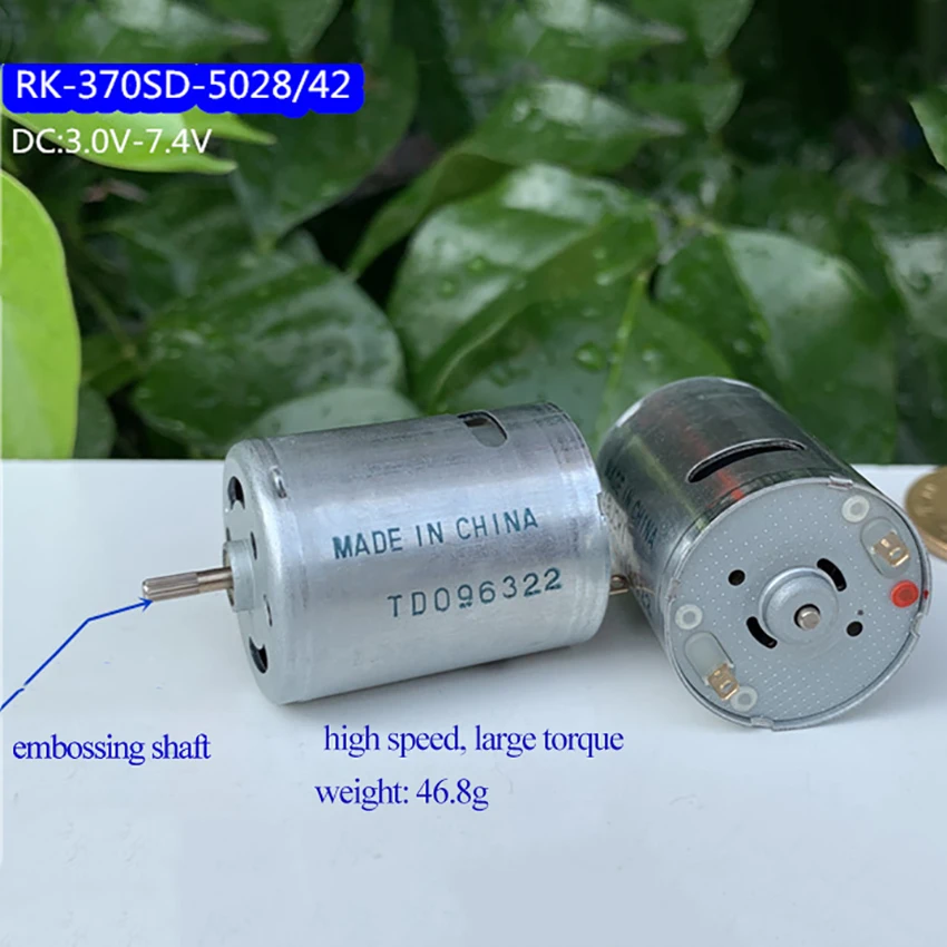 

370SD-5028 3V-7.4V embossing shaft high speed micro motor for water gun modified toy accessories