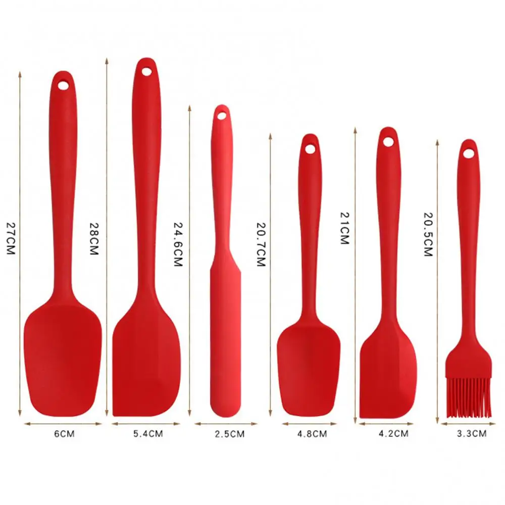 

6Pcs Silicone Butter Spatula Cream Cake Scraper Kitchen Christmas Baking Tool