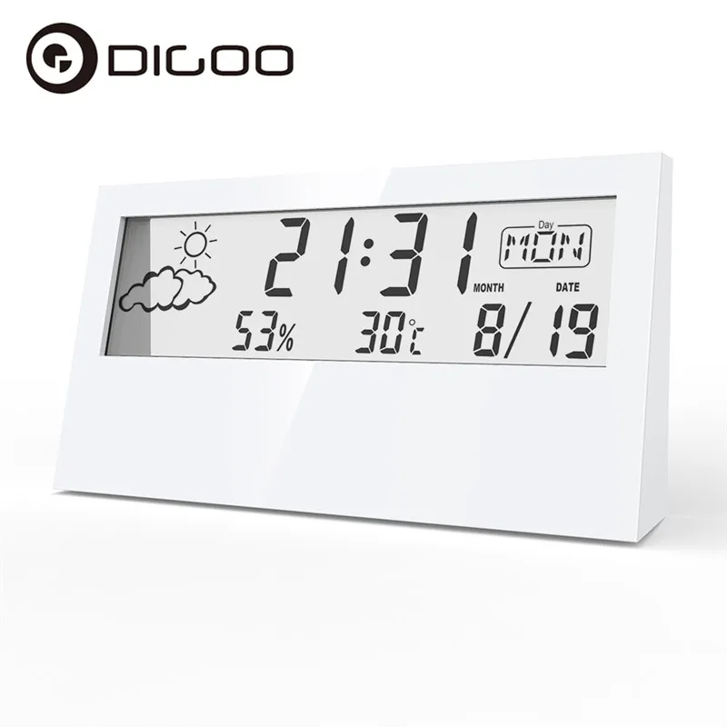 Метеостанция с прозрачным экраном Digoo домашний гигрометр термометр датчик