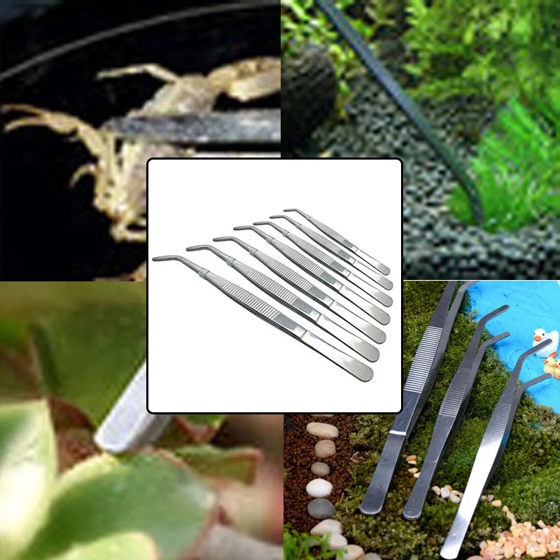 

10-30cm Curved Forceps Stainless Steel Tweezers Home Medical Dental Precision Plier Garden Kitchen Tools