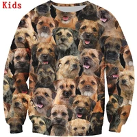you will have a bunch of border terriers 3d printed hoodies boy girl long sleeve shirts kids funny animal sweatshirt