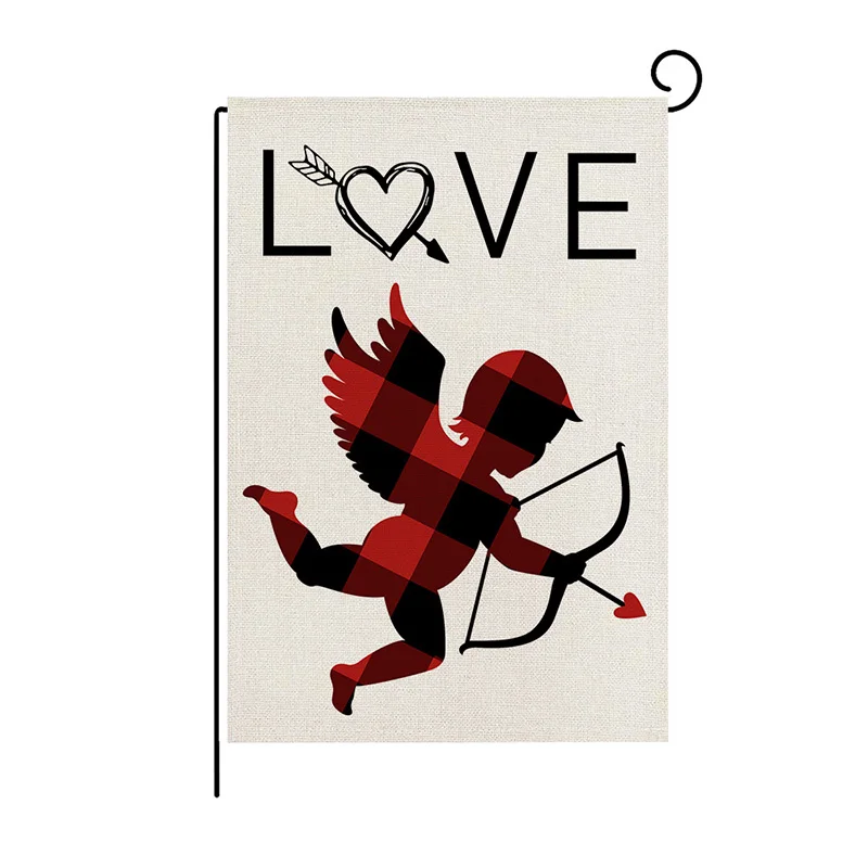 Садовый флаг в форме сердца 30 х45 см | Дом и сад