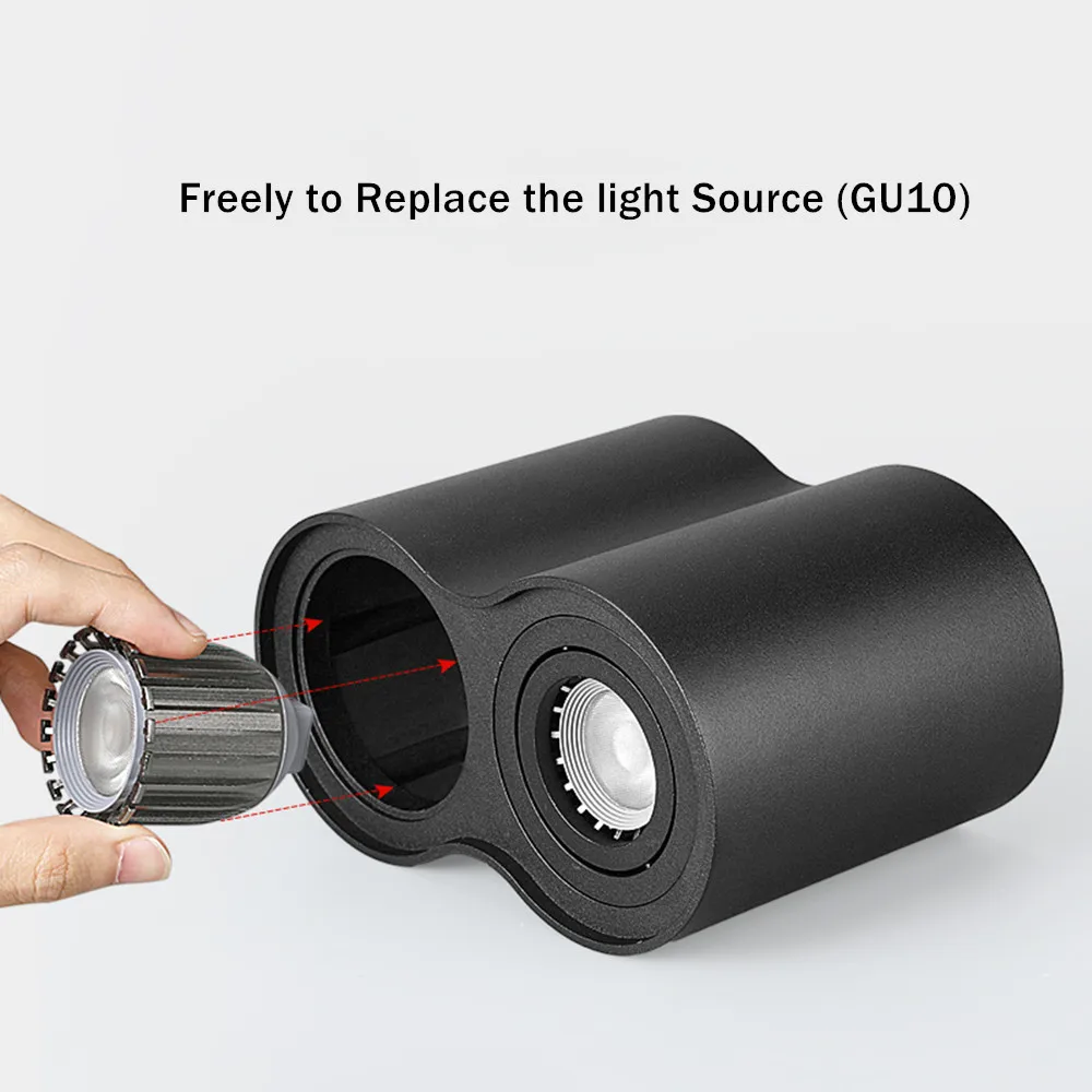 Светодиодный потолочный светильник с поверхностным креплением регулируемая