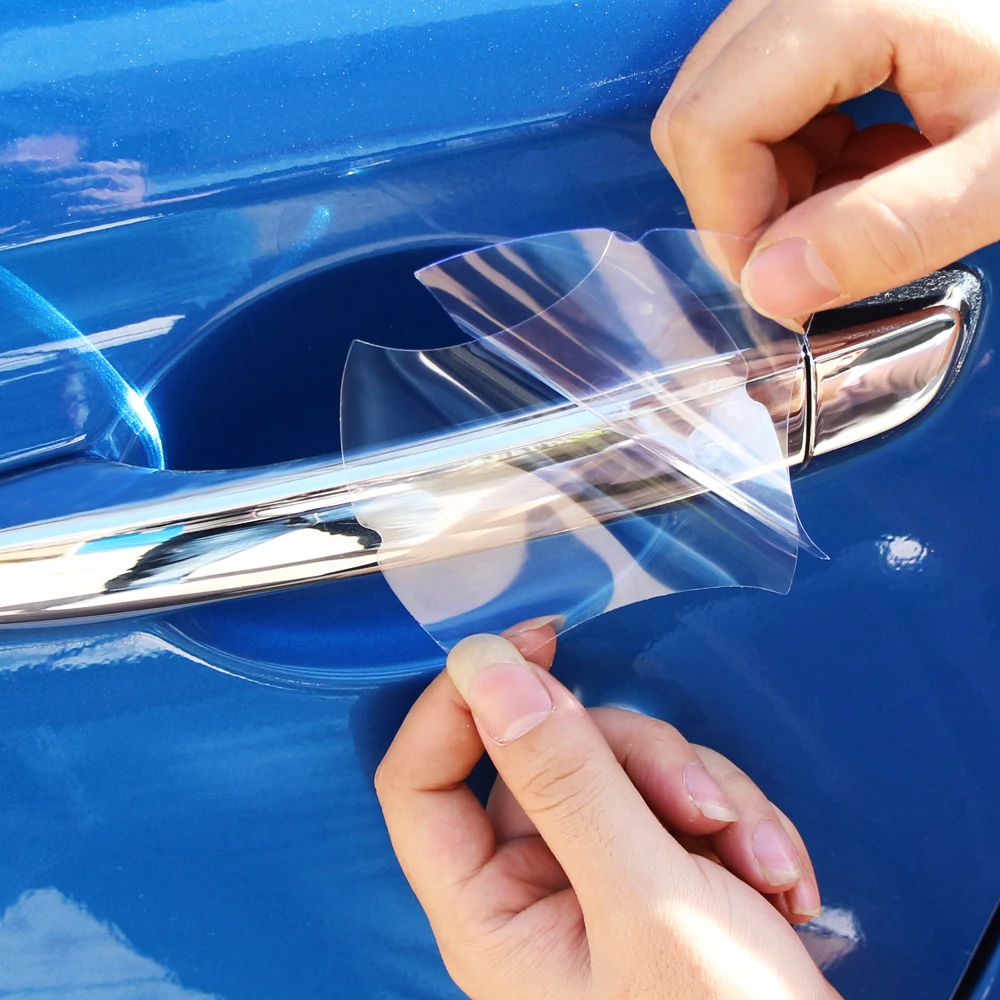 5Pcs/Set Transparent Car Handle Protective Film Car Door Stickers On Car Vinyl Anti-Scratch Resistant Sicker Car Accessory Auto