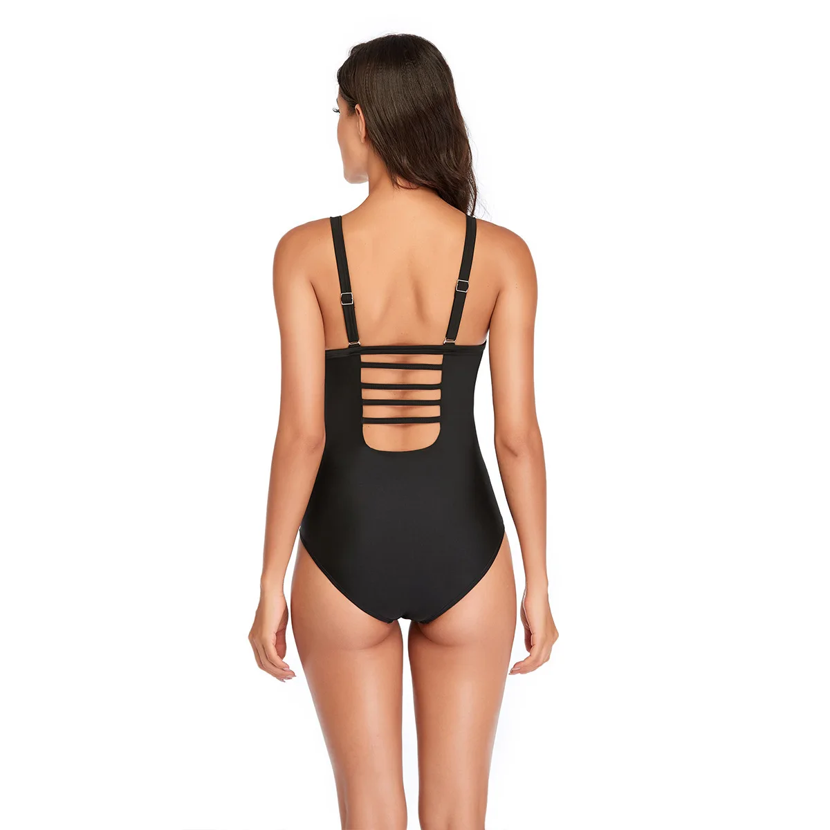 

Adult Women's One-Piece Swimming Suit Solid Color Sexy Tight Backless Bikini Selling Swimwear