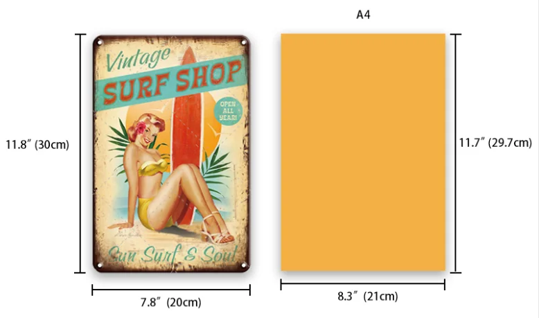 Металлический постер 1 шт. Эротичная девушка жестяной знак винтажный Ретро Декор