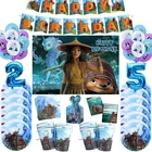 Фон Raya и последний дракон для детского дня рождения тема для праздника в честь рождения рейа и последний дракон декор для вечеринки бумажные чашки тарелки поставки