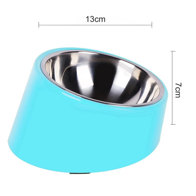 

Tilting Pet Bowl Stainless Steel Detachable Anti-slip Pet Feeding Bowl Cat Bowl Puppy Food Container Feeder Dish