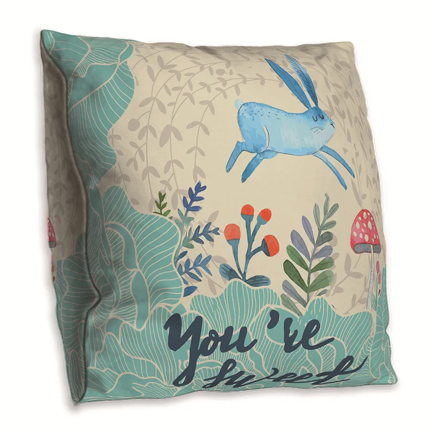 

cute cartoon double side Print Cushion Cover polyester Decorative For Sofa Seat Soft Throw Pillow Case Cover 45x45cm Home Decor