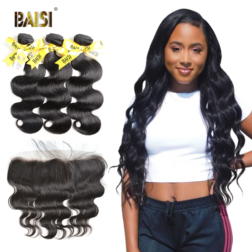 BAISI волосы 100% необработанные человеческие перуанские Виргинские волнистые 3