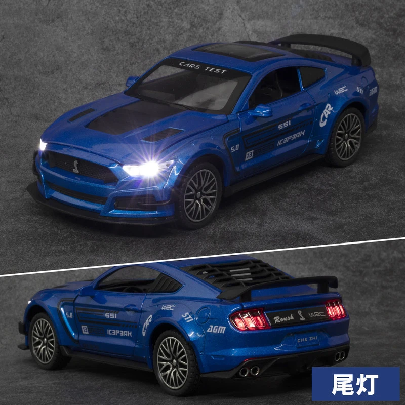 Модель автомобиля Ford Mustang Shelby GT500/GT350 1:32 высокая имитация суперкара модель из