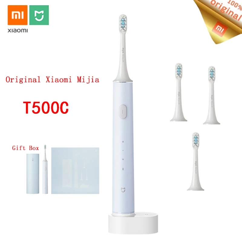 

Беспроводная ультразвуковая зубная щетка Xiaomi Mijia T500C, перезаряжаемая ультразвуковая зубная щетка для дома, приложение Mijia T500C