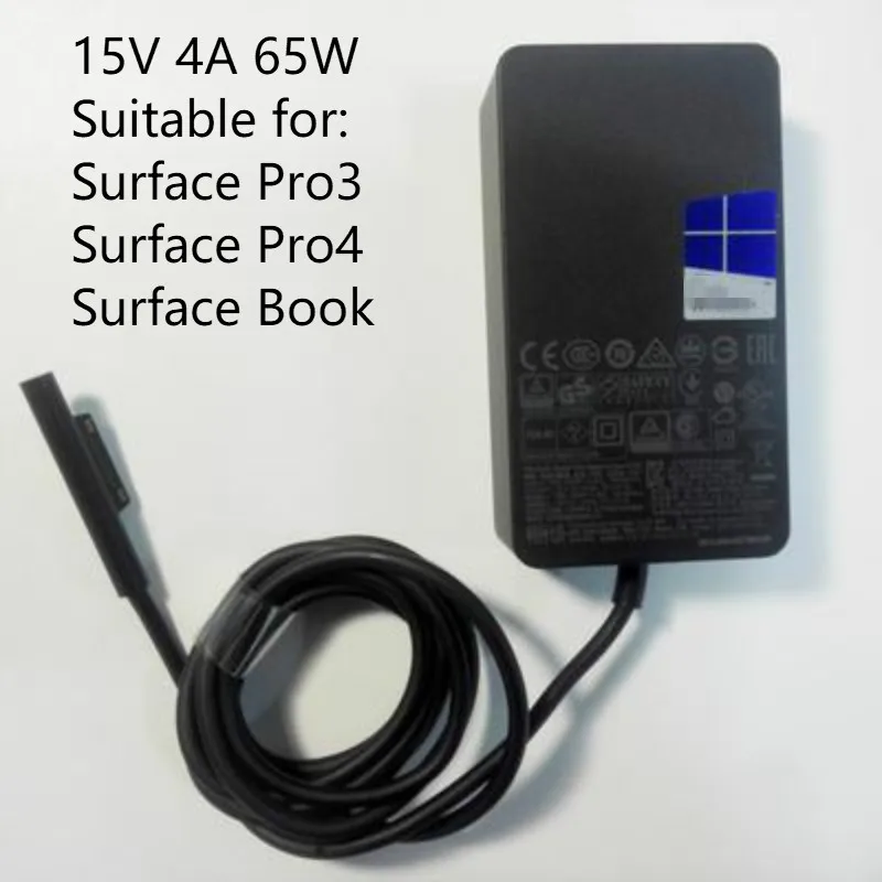 Surface Book Surface Pro Charger 65W 15V 4A AC Power Adapter Supply for Microsoft Surface Book 2 Surface Pro 3/4/5/6 Surface Go Surface Laptop 2 with USB Charging Port and 6ft Cord fit Model 1706 от AliExpress RU&CIS NEW