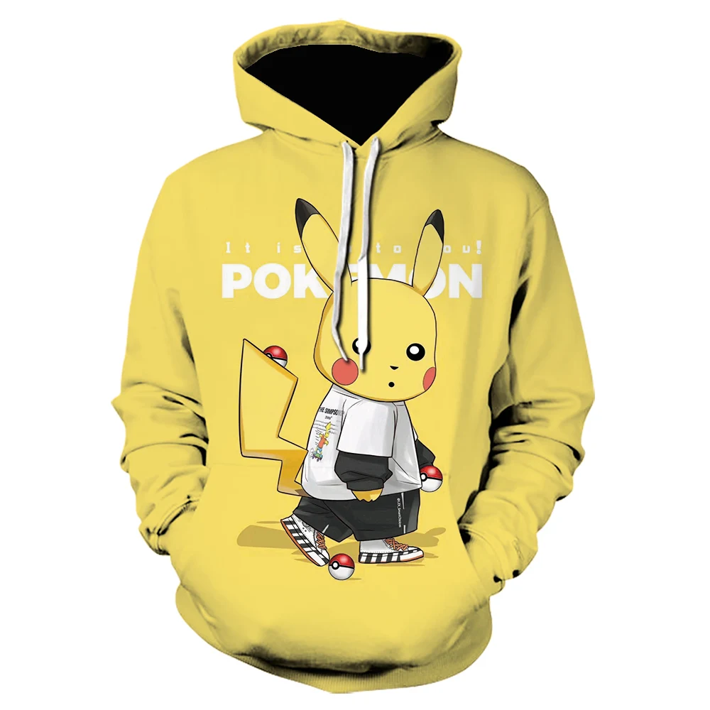 

Spring and autumn fashion new 3D printing sweatshirt Pokemon monster image elements Youth clothing wholesale customization