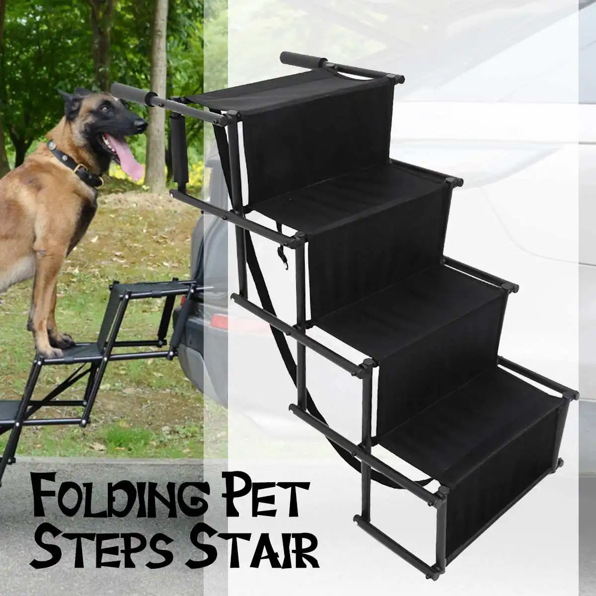 

Portable Pet Dog Stair Folding Step Car Foldable Staircase Ramp for Dog Pet Ladder Dogs Puppy Dog Ramp for Trucks Dog Stairs