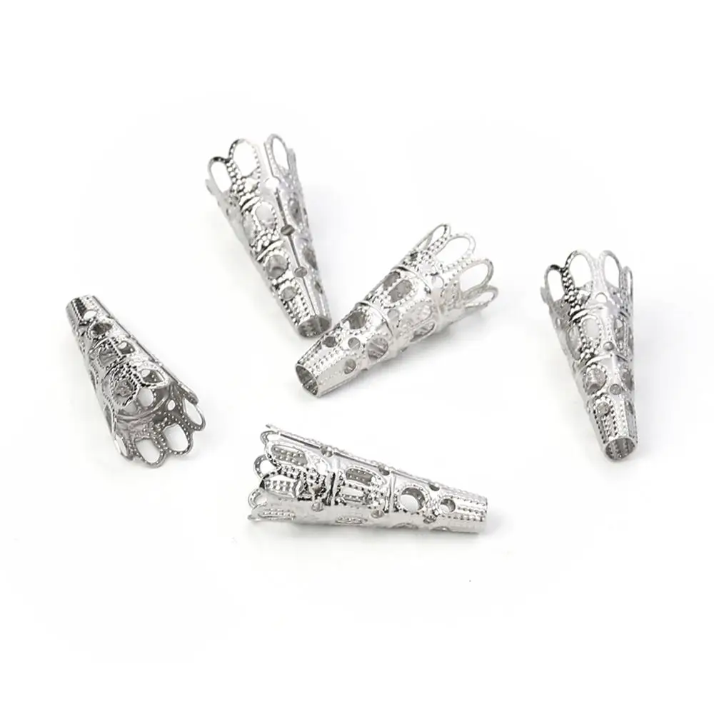 DoreenBeads 304 бусины из нержавеющей стали колпачки конус серебряный цвет ювелирных