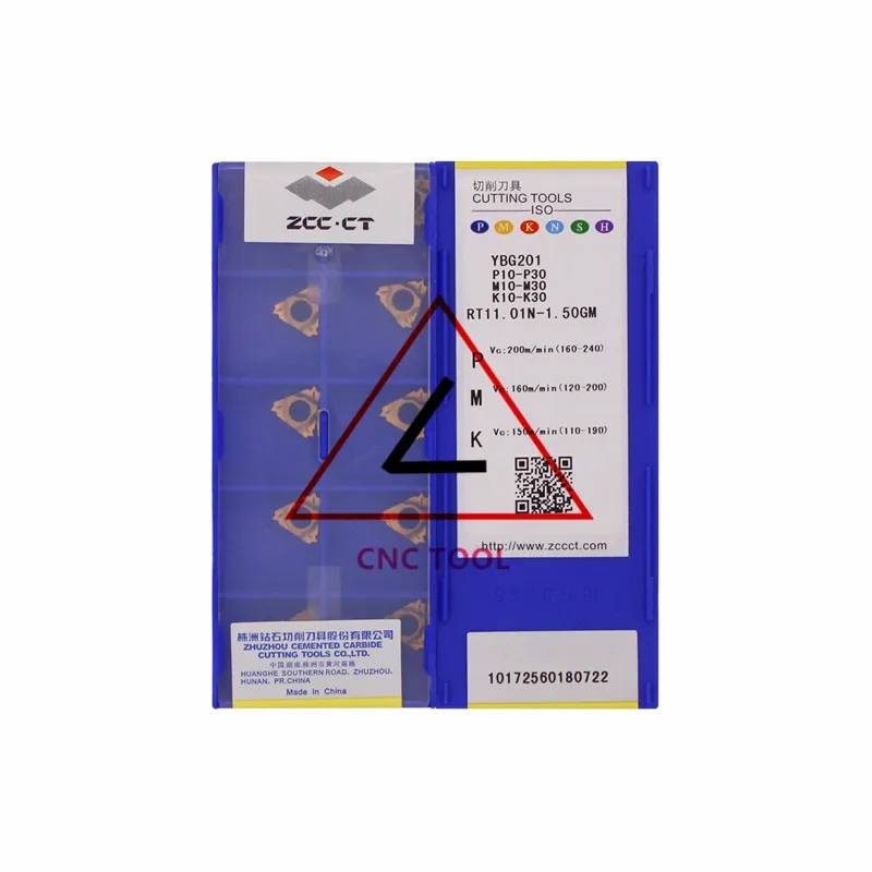 

10 шт. оригинальных китайских токарных вставок RT11.01N-1.50GM YBG201 ZCCCT