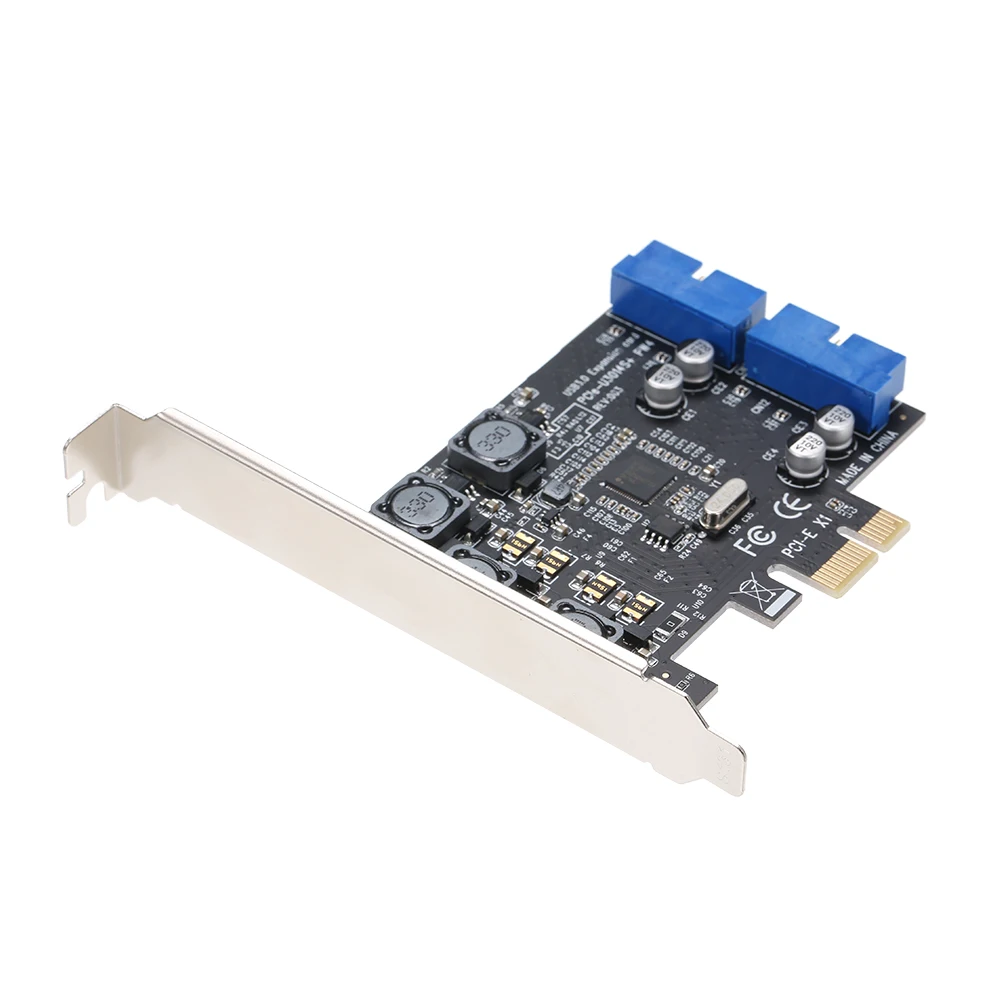 

PCI-E USB3.0 Express Card 4 Ports External Dual 19/20Pin Front Connector Expansion Card dual ports dual-port expansion card