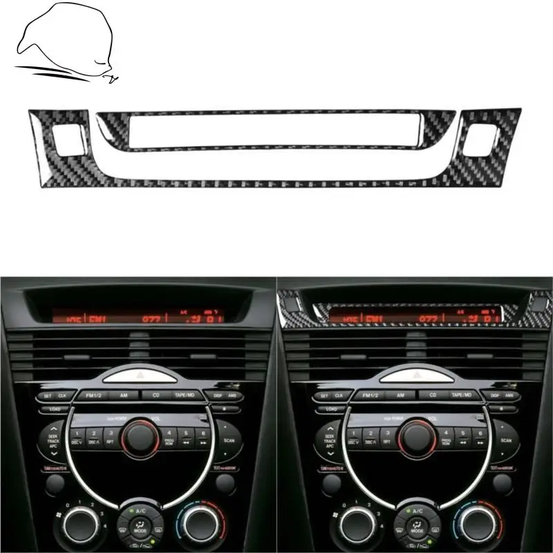 

For Mazda RX-8 RX8 SE3P JM1FE 04-08 Accessories Dashboard Message Display Panel Frame Carbon Fiber Modified Interior Sticker