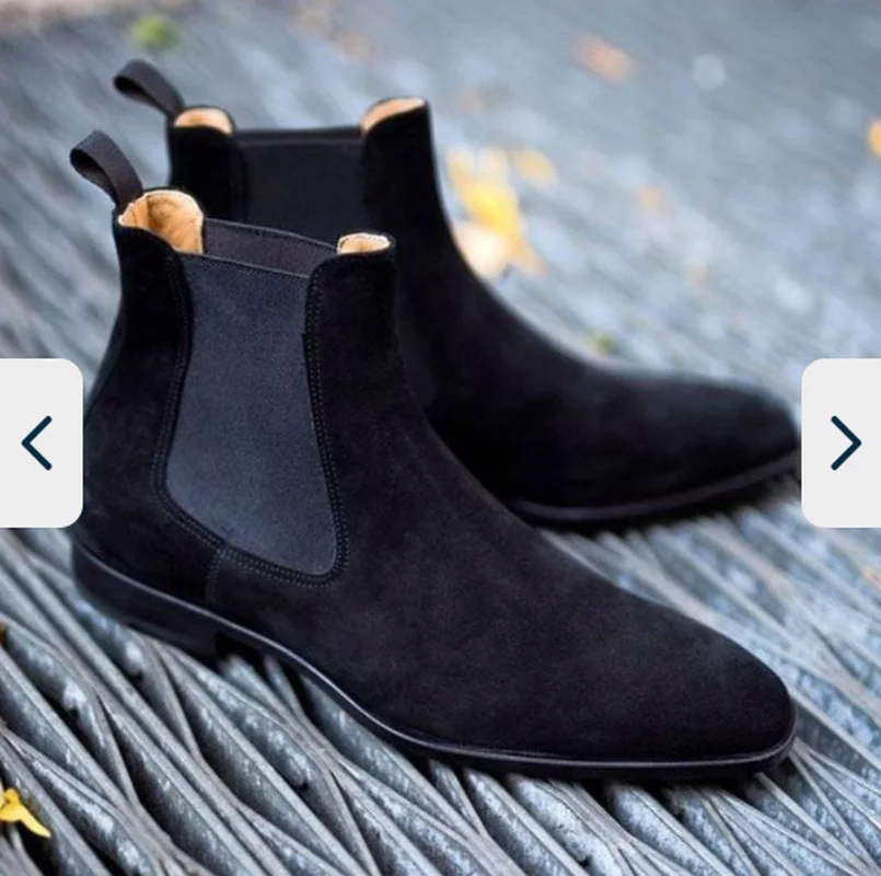 

Newest Men Shoes High Qualtiy Suede Leather Slip-on Dress British Style Classic Casual Chelsea Boots Zapatos De Hombre HE132