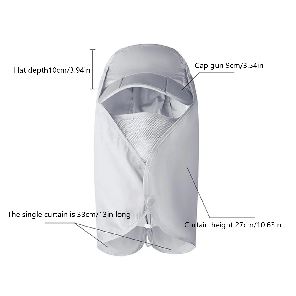 

Outdoor Fishing Cap Sun Hat Folding UV Protection Removable Shade Hat Quick Dry Breathable Outdoor Caps for Men Women Light
