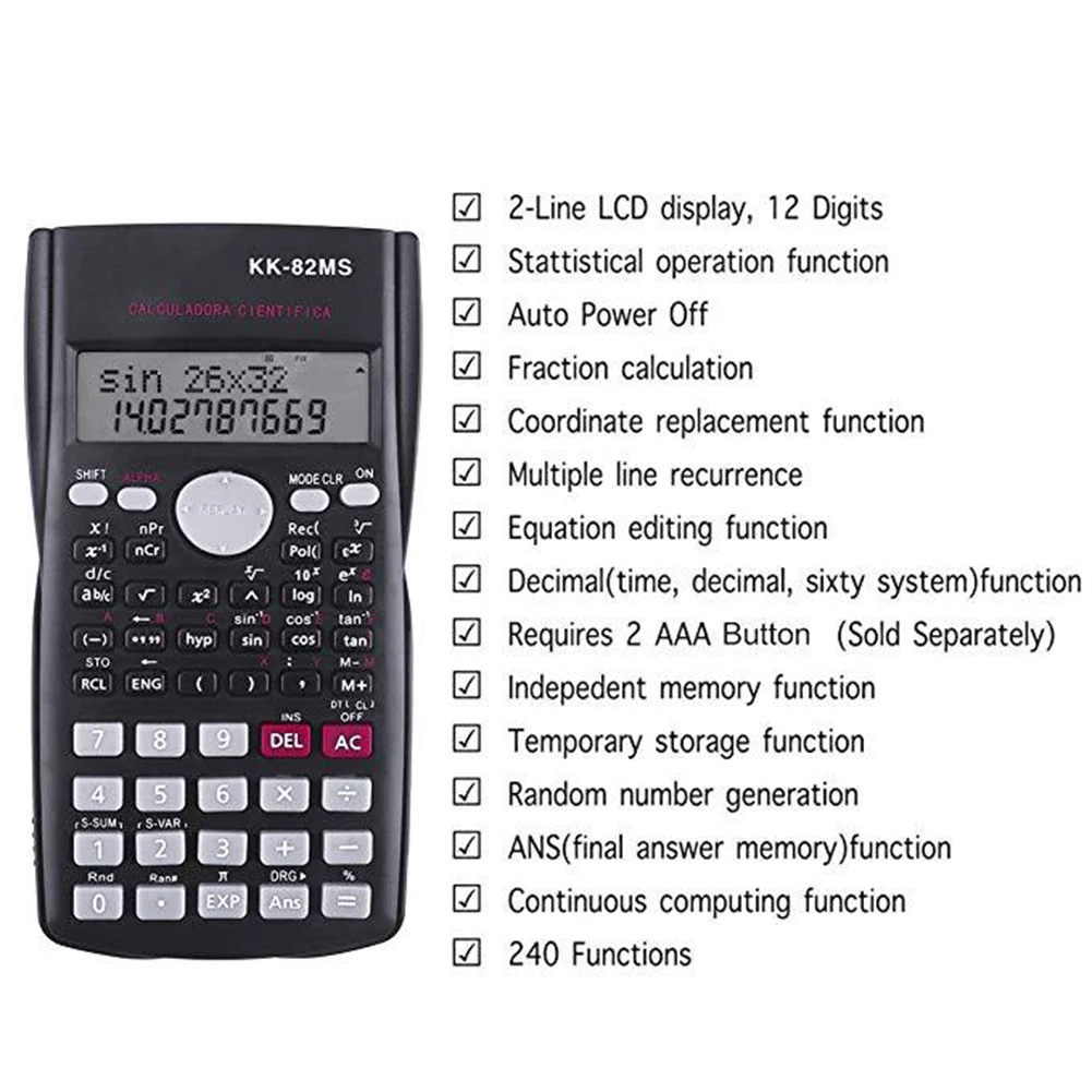 Студенческий экзамен Scientific калькулятор многофункциональный для студентов и