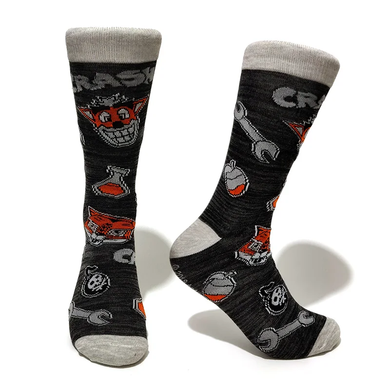 Носки мужские компрессионные с мультяшным принтом парные дышащие носки драконом