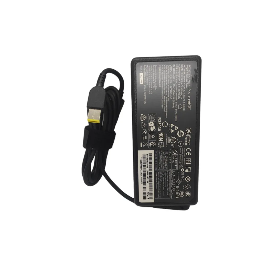 Laptop Adapter 135W 20V 6.75A USB C Notebook Charger for Lenovo T440p Y50-70 R720 Y700 T540p P51 P52 S5 ADL135NLC3A Power Supply |