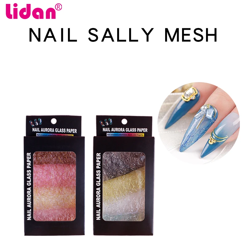 Сетчатая 3d-лента для ногтей тонкая клейкая полоска полировки шелковая фольга