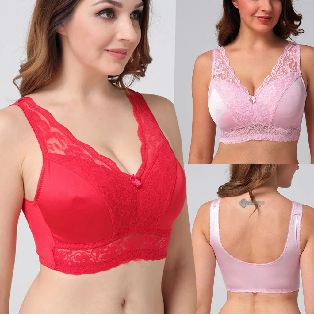 Новинка женский бюстгальтер большого размера без стального кольца бант