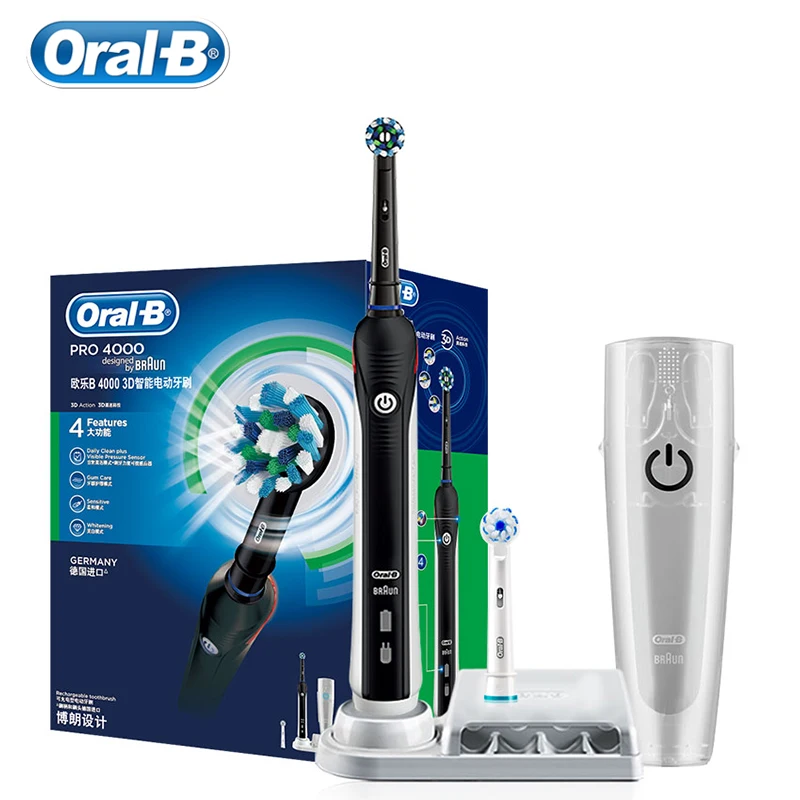Зубная щетка Oral B электрическая звуковая с зарядкой и 4 режимами очистки | Бытовая