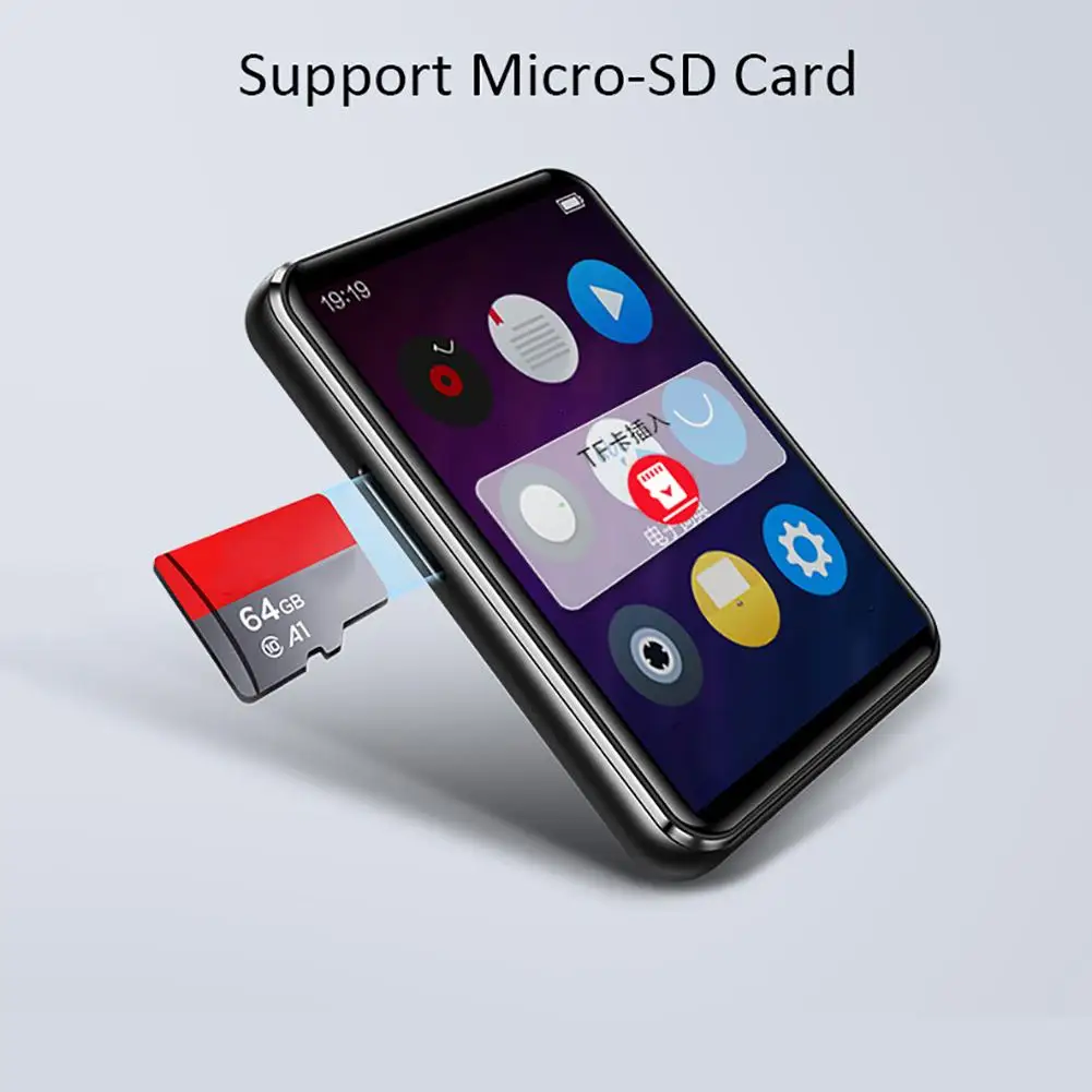 Bluetooth MP3 музыкальный плеер с сенсорным экраном FM радио видео проигрыватель