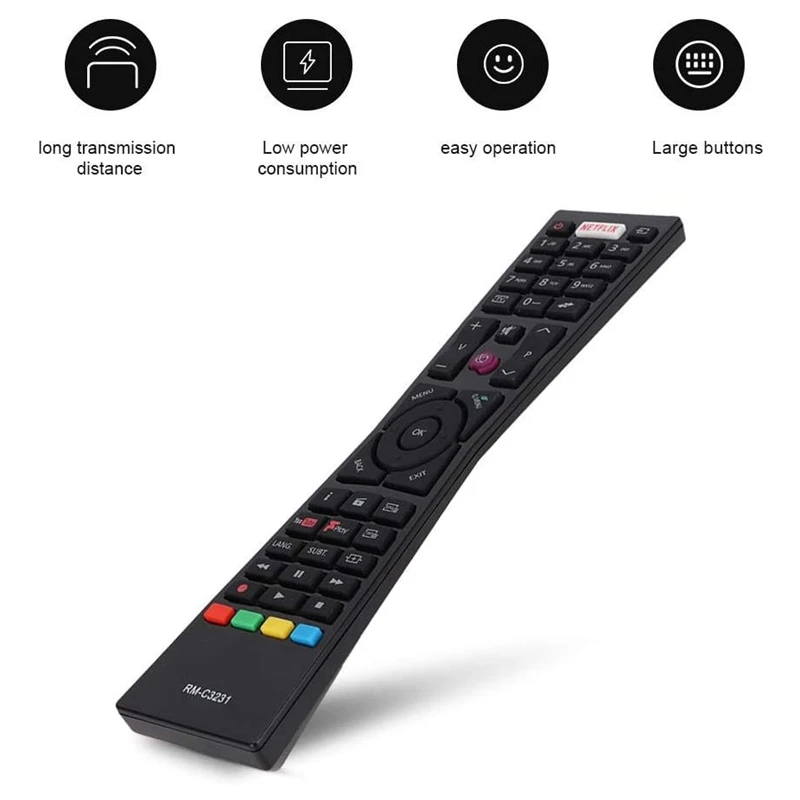 Replacement Remote Control RM-C3231 for Currys JVC Smart 4K LED TVs with NETFLIX YouTube LT24C656 LT-24C656 LT24C661 | Электроника