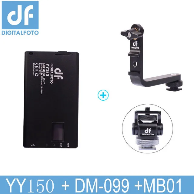 DF YY150 светодиодный 12 Вт RGB двухцветный Диммируемый ультра тонкий панельный светильник 2500-8500k для видеосъемки DSLR YouTube фотостудии - Цвет: ADD DM-099 YY150