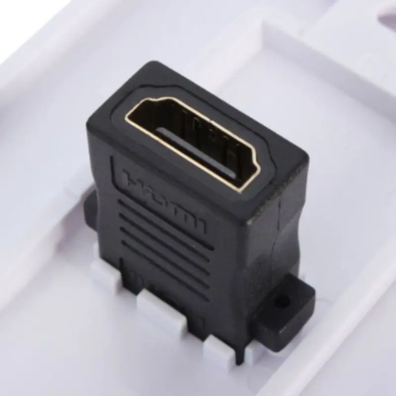 Белая выводная настенная панель HDMI FULL HD 1080p ТВ кабель Лицевая