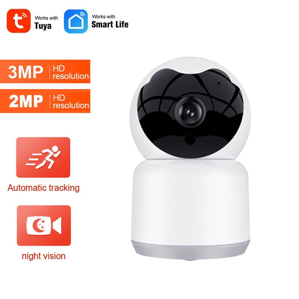 

HD 3MP Tuya Smartlife с Wi-Fi, Ai Камера 1080P ИК Ночное видение Беспроводной IP Камера домашнего видеонаблюдения Видеоняни и радионяни облако SD