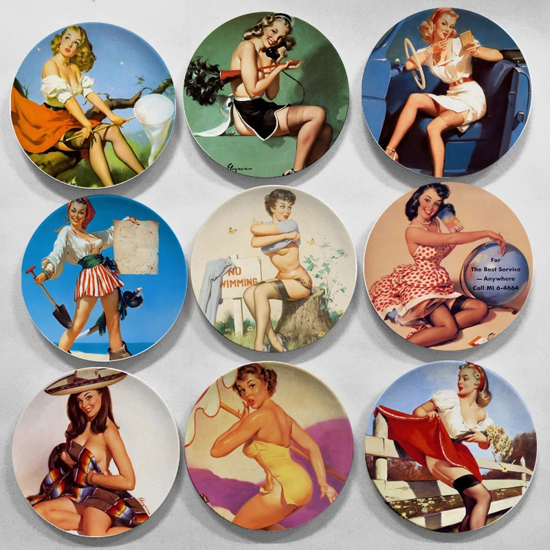 Гил элвгрен пластина пин ап девушки сексуальные постеры стены искусственная