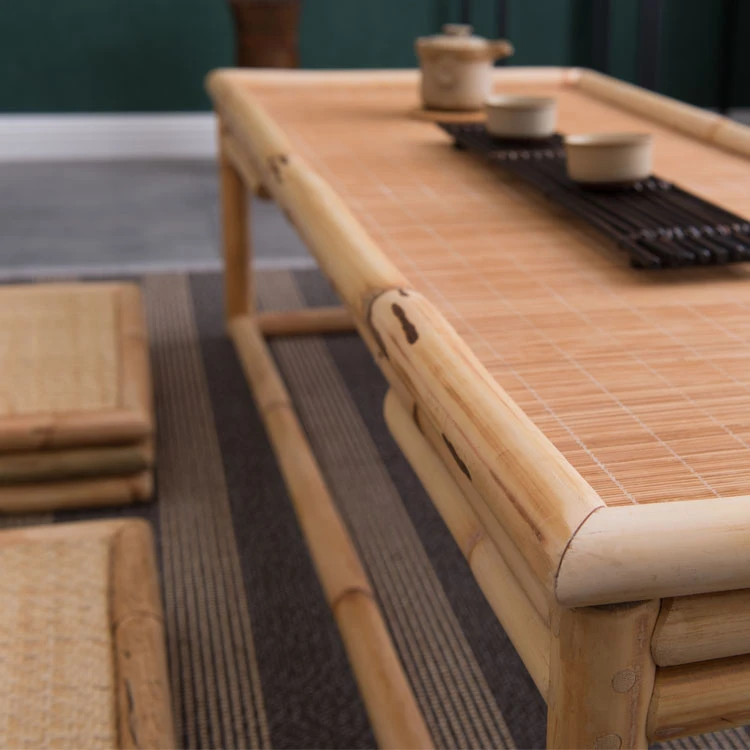 Vintage Rattan Indoor Bamboo Furniture Floor Table 100*40cm Asian Style Tatami Coffee/tea Living Room Low Tea |
