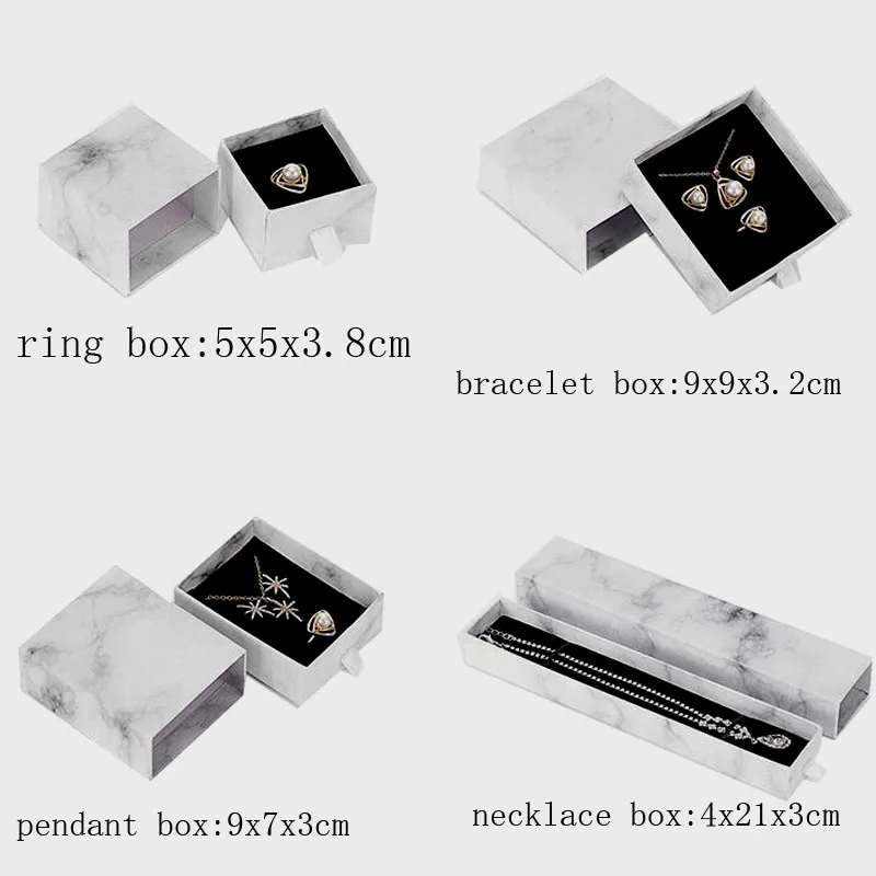 Квадратная коробка для ювелирных изделий органайзер помолвки кольца серег
