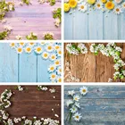 Фон для фотосъемки Mehofond с изображением синего дерева весенние желтые белые маргаритки Цветы Дети День Рождения вечерние НКА фотостудия фон