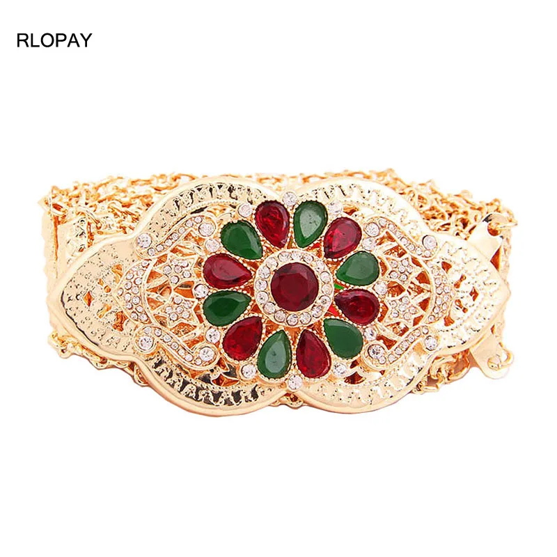 Модный дизайн Золотая свадебная цепочка на талию марокканский кафтан пояс с