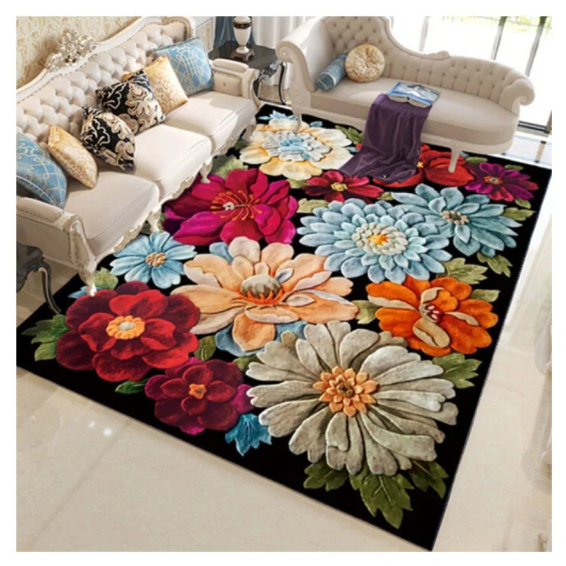 

Modern 3D Printing Rectangle Carpet Hallway Doormat Anti-Slip Bathroom Carpets Kids Room Absorb Water Kitchen Mat Rug