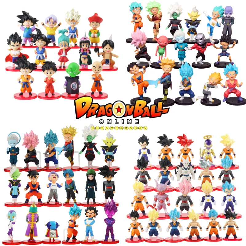21 Styles/sets Anime Dragon Ball Z Model Figure Toy Gift Super Saiyan Goku Vegeta Trunks Majin Buu Frieza