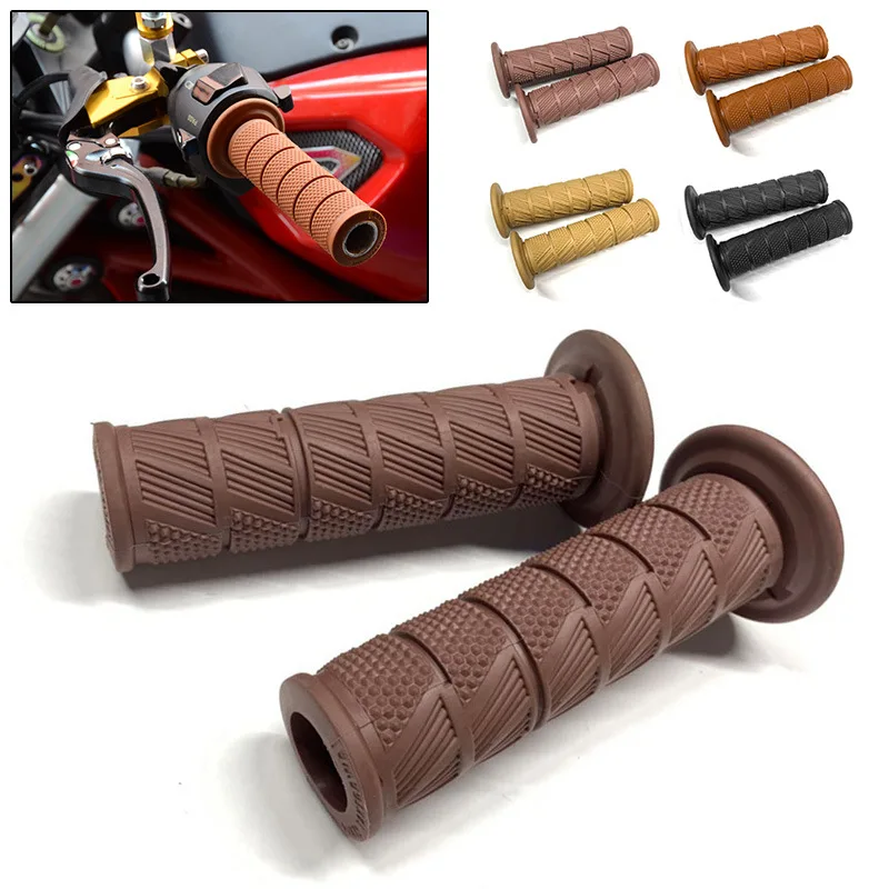 1 пара универсальные мотоциклетные Нескользящие рукоятки Cafe Racer руль дроссельной