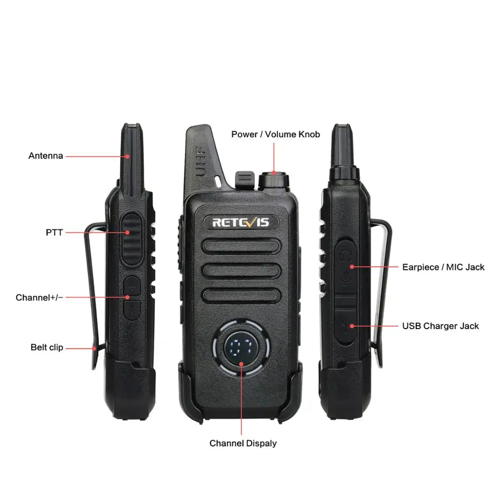 Недорогая мини рация RETEVIS RT22S 10 шт. 2 Вт УВЧ VOX скрытый дисплей удобный двусторонний