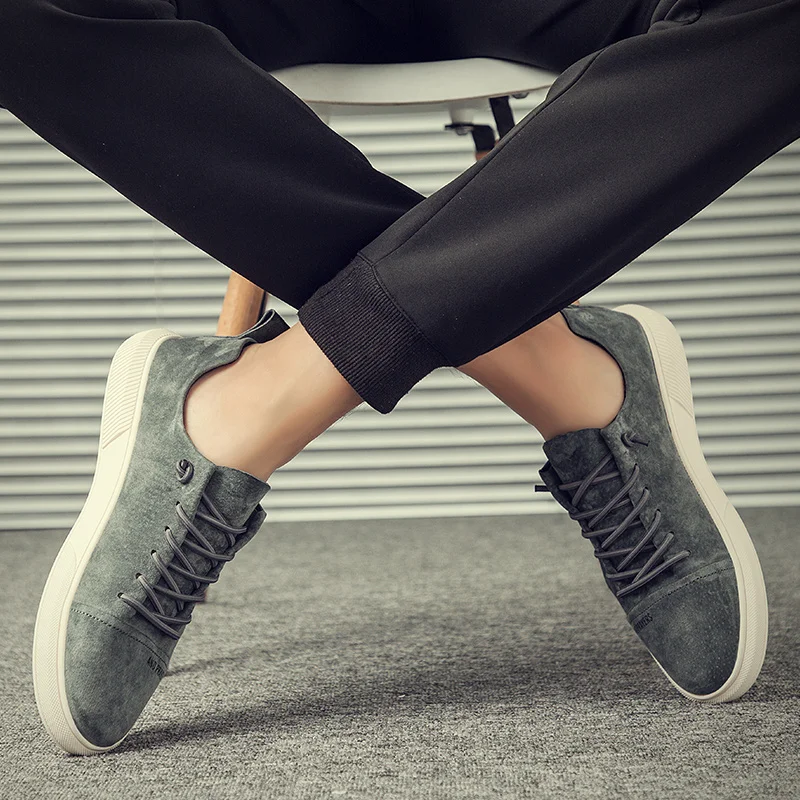 Fashion Men Genuine Leather Casual Shoes Mocasines Male Soft Moccasins Anti-Slip Flat Loafers Sneakers | Обувь