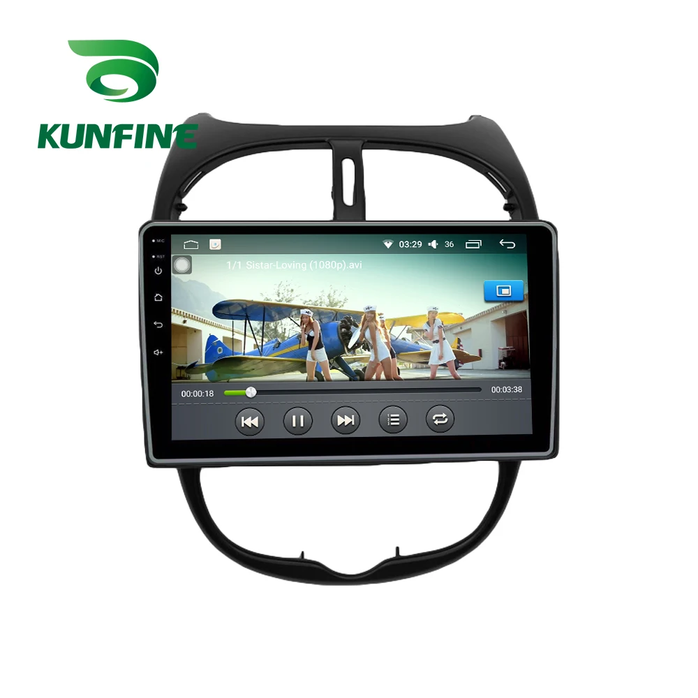 Восьмиядерный автомобильный DVD-плеер Android 10 0 GPS-навигация для PEUGEOT 206 2000-2016 радио wifi