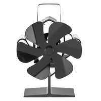 6 propeller stove fan silent efficient heat distribution fan wall mounted iron pipe twin fireplace fan with clamp for log burner