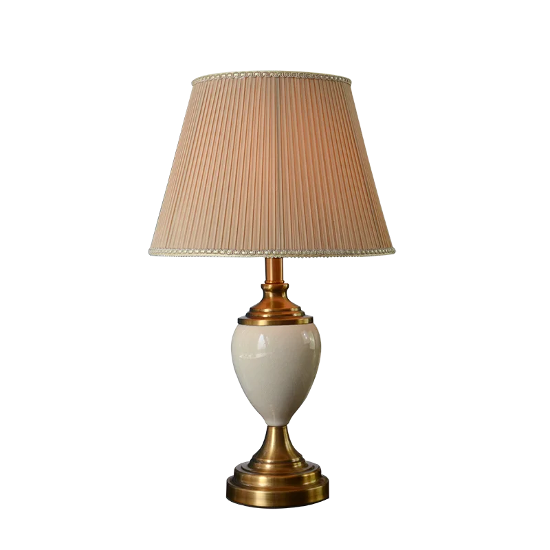 Европейская деревенская белая керамическая лампа настольные лампы классический